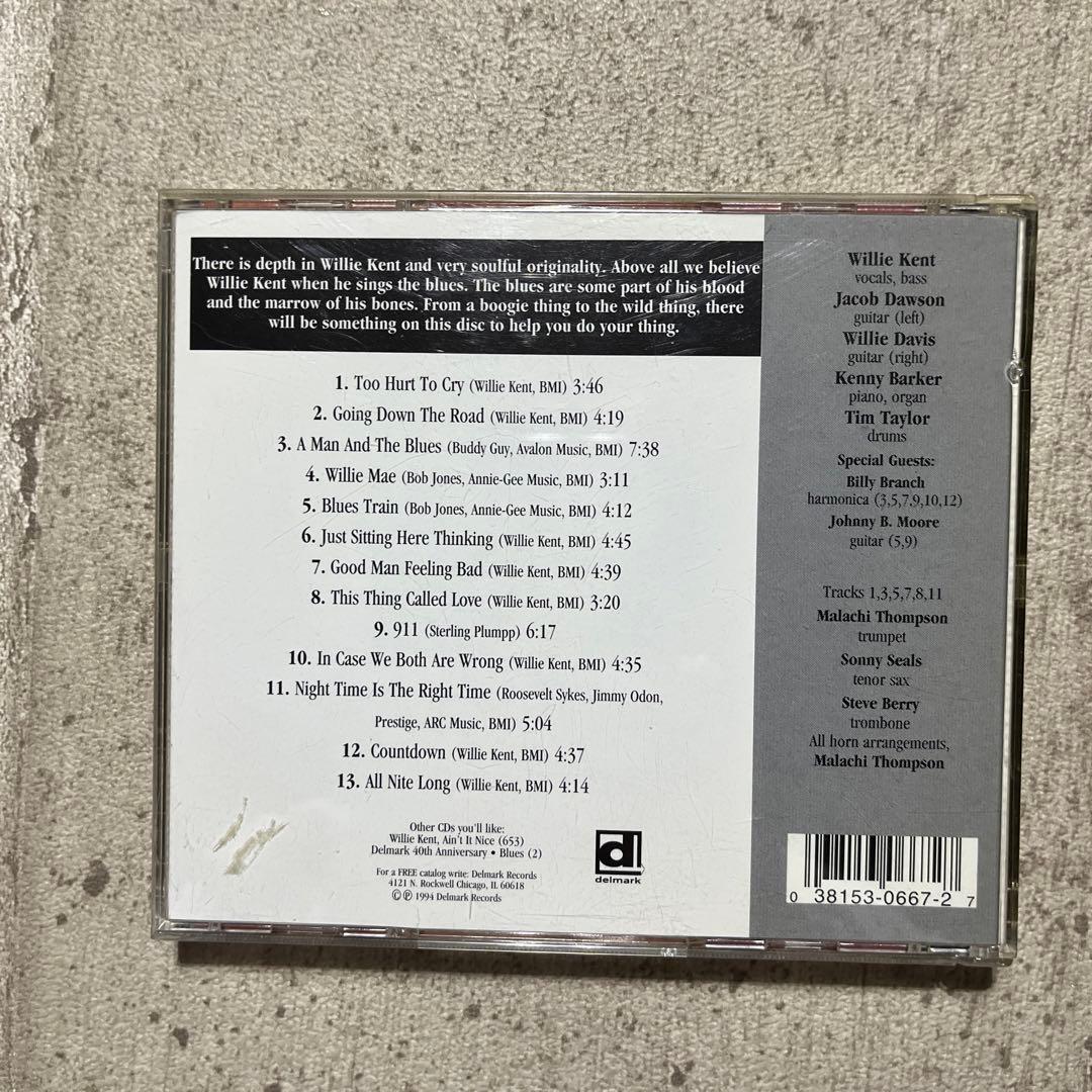 Willie Kent - Too Hurt To Cry CD (1994, Delmark Records) US Blues