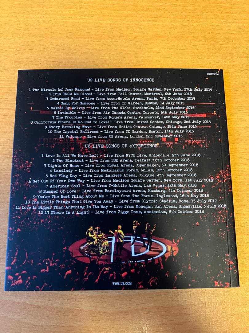 U2 Live Songs of iNNOCENCE + eXPERIENCE CD Rare Collector Edition Near Mint | Japansoundstore
