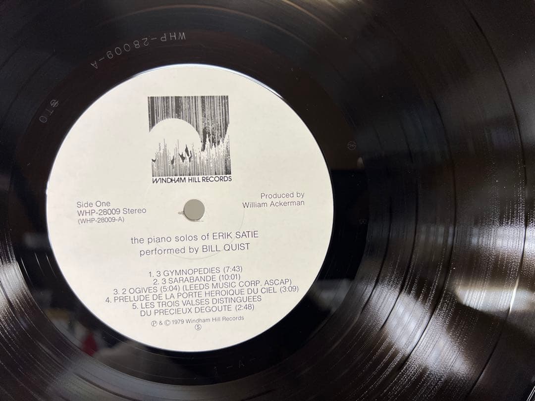Bill Quist - The Piano Solos Of Erik Satie LP Japan Windham Hill WHP-28009 Obi