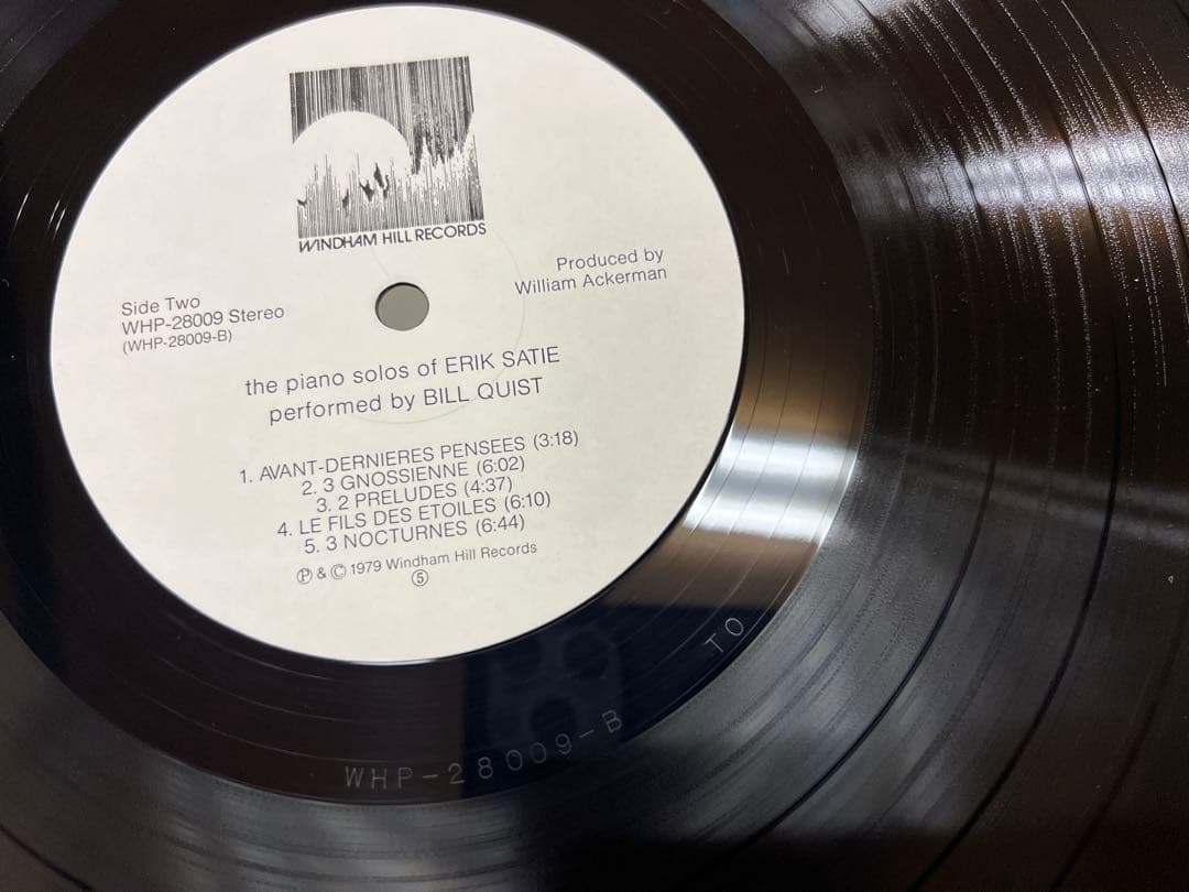 Bill Quist - The Piano Solos Of Erik Satie LP Japan Windham Hill WHP-28009 Obi