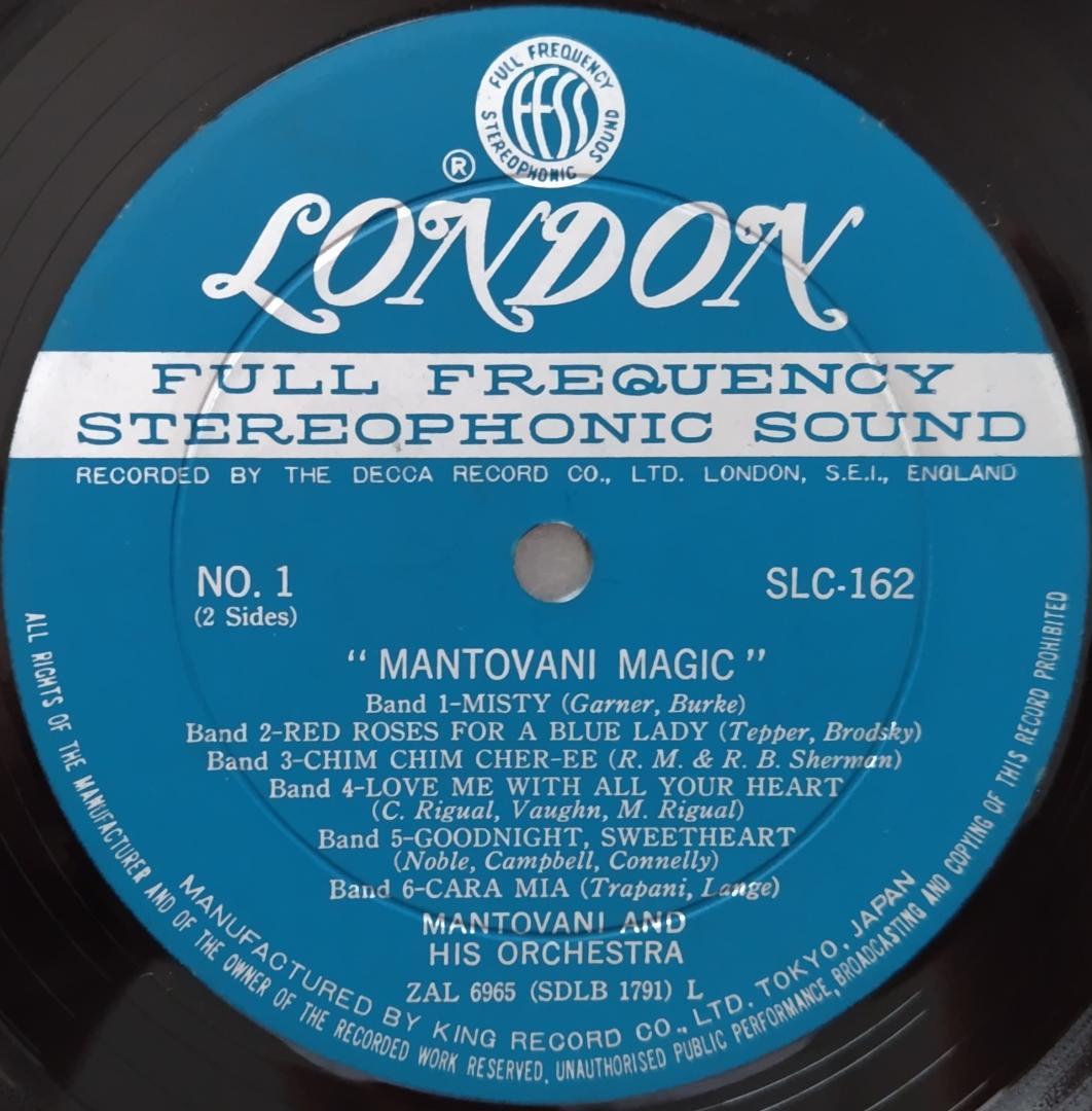 Mantovani - Mantovani Magic LP Vinyl 1966 Japan London SLC 162 Gatefold Obi