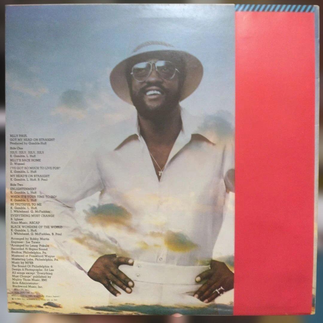 Billy Paul - Got My Head On Straight Vinyl LP 1975 Japan Philadelphia Soul