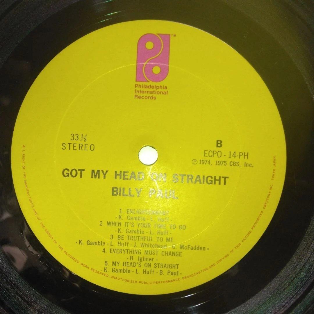 Billy Paul - Got My Head On Straight Vinyl LP 1975 Japan Philadelphia Soul