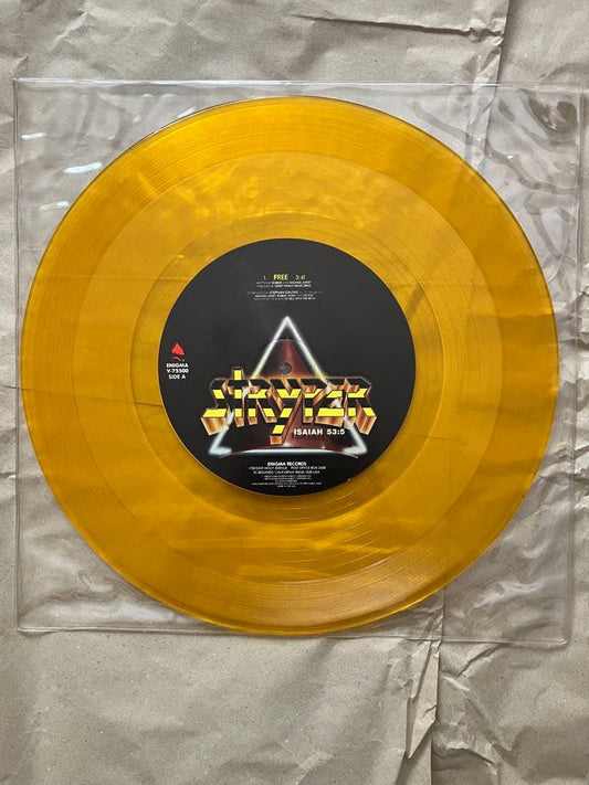 Stryper - Free / Calling On You 12" Yellow Vinyl EP Enigma Records V-75500