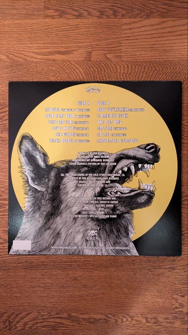 The Delta Bombers - Wolf Vinyl LP Yellow Color Wax Rockabilly