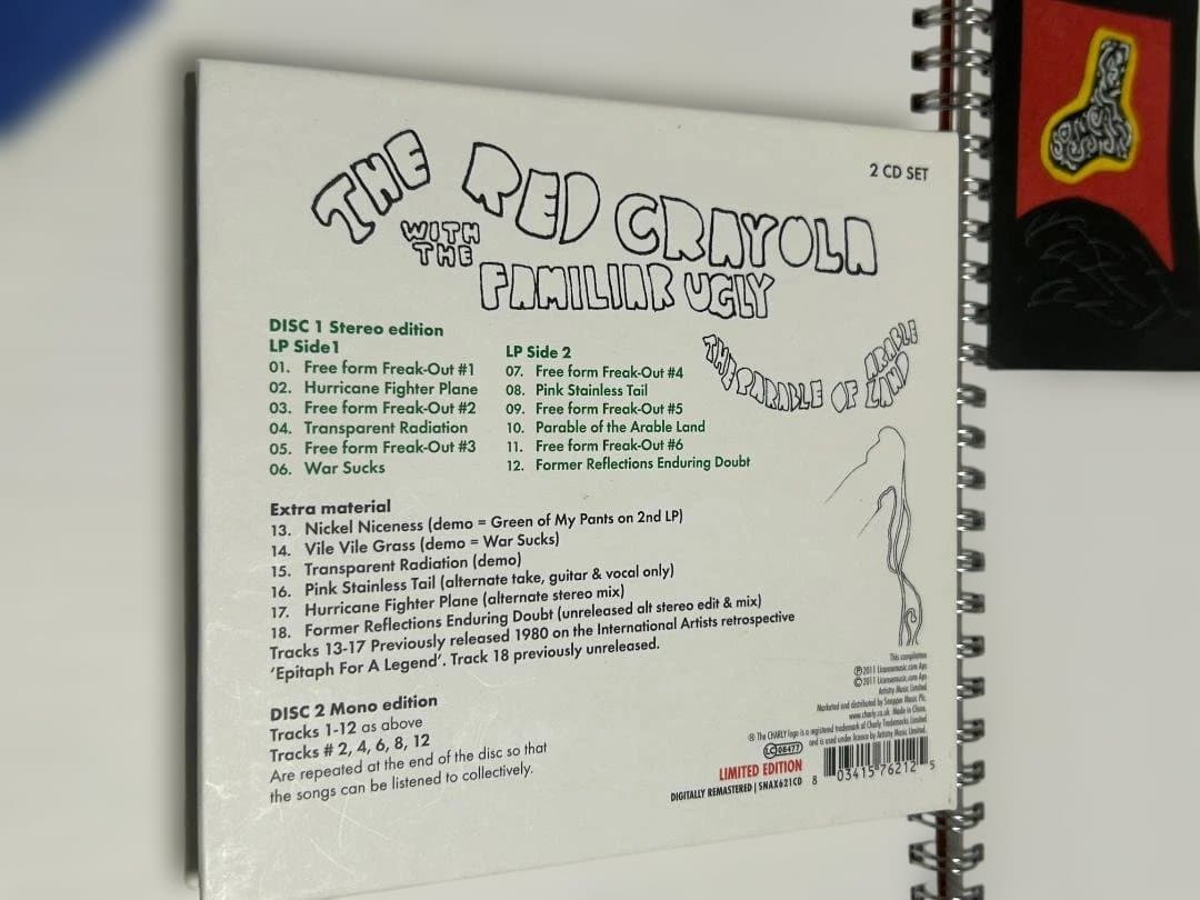 The Red Crayola With The Familiar Ugly 2CD The Parable Of Arable Land 2011 Ed
