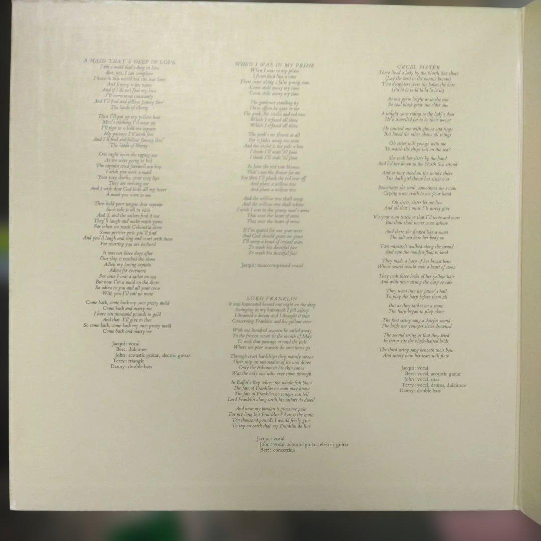 Pentangle Cruel Sister LP 1970 Japan First Edition Vinyl Used, Textured Gatefold | Japansoundstore
