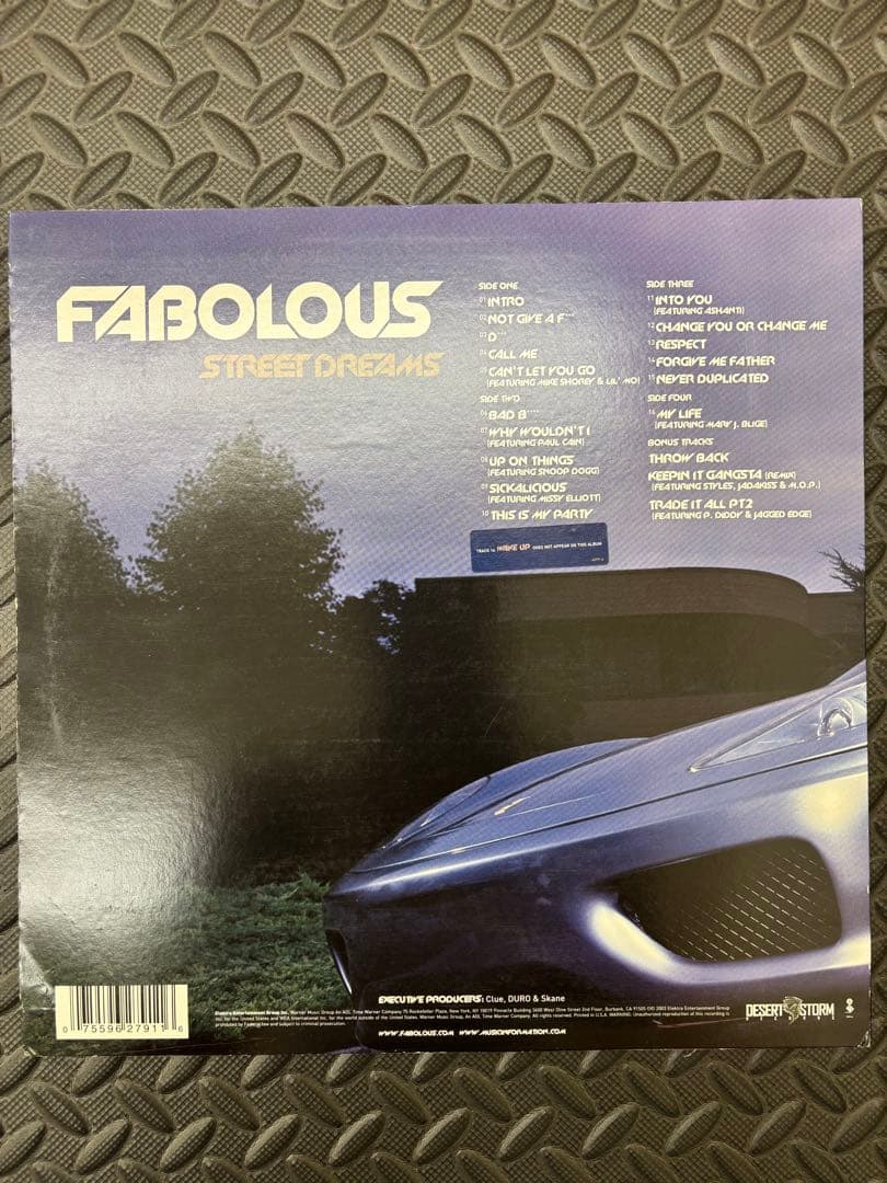 Fabolous - Street Dreams 2LP Vinyl Record 2003 US Hip Hop Desert Storm