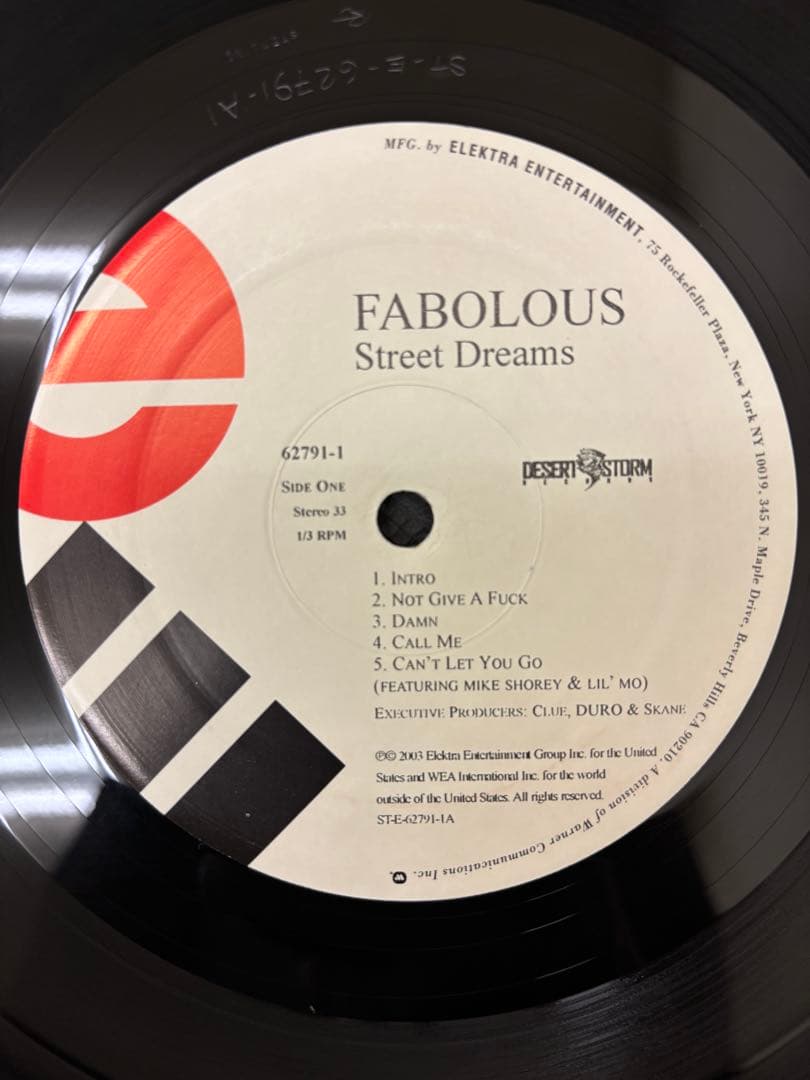 Fabolous - Street Dreams 2LP Vinyl Record 2003 US Hip Hop Desert Storm
