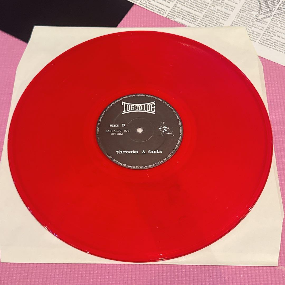 Toe to Toe - Threats & Facts LP Red Vinyl Hardcore Punk Kangaroo Records