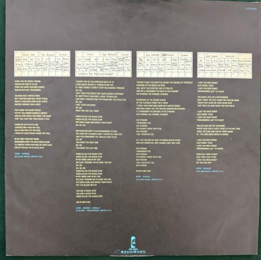 The Buggles The Age Of Plastic Vinyl LP Japan Pressing w/ Obi Insert New Wave