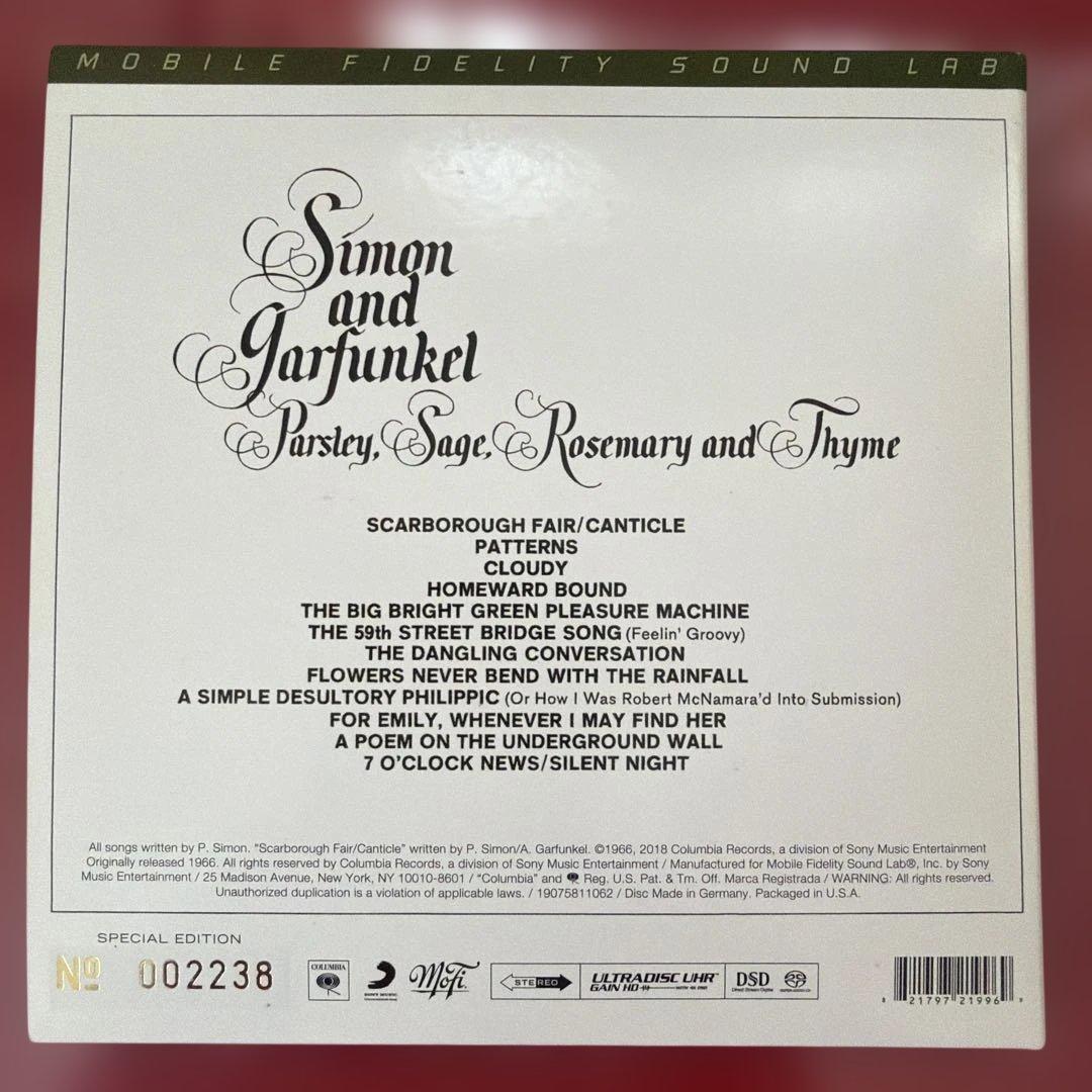Simon and Garfunkel Parsley, Sage, Rosemary and Thyme Hybrid SACD MoFi #002238