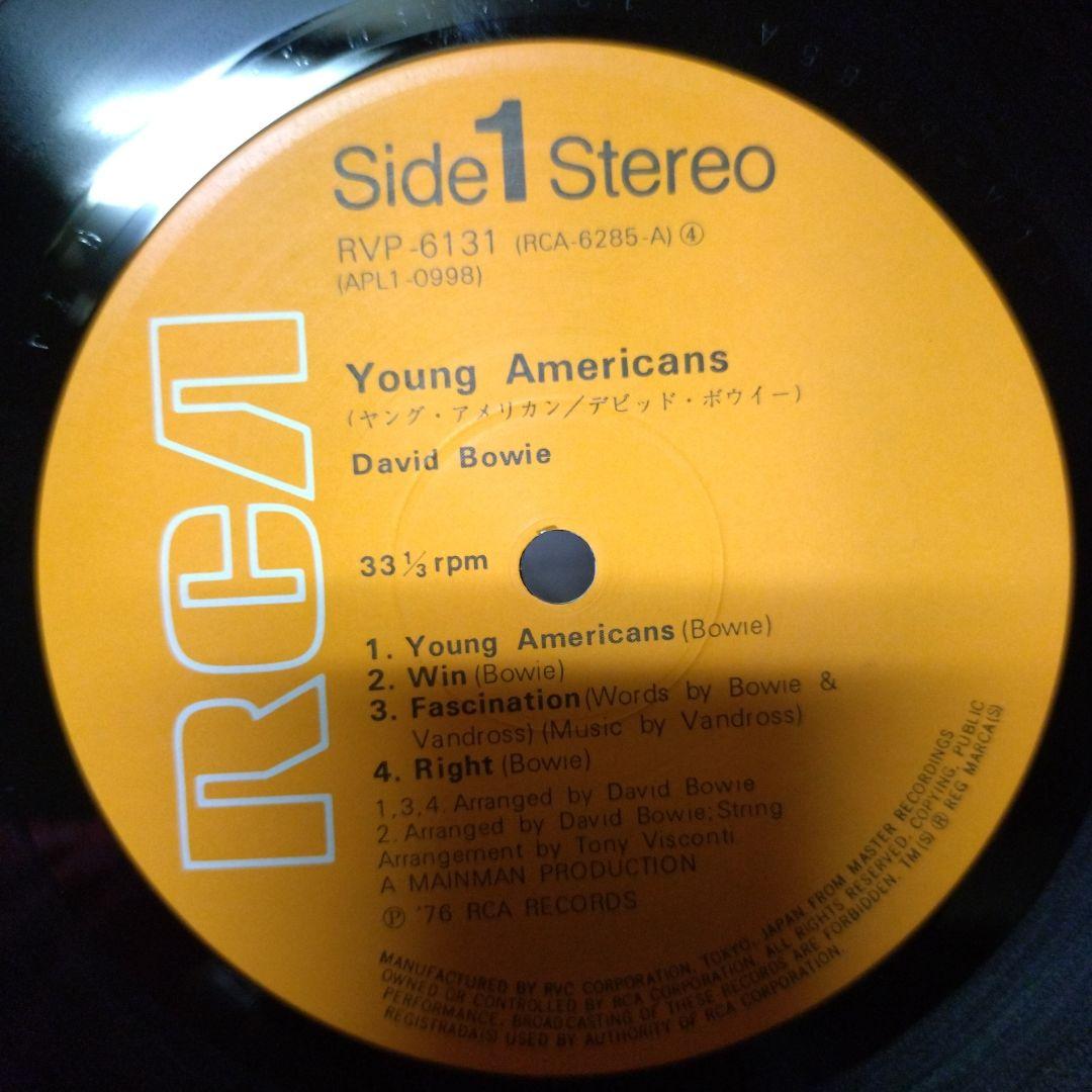 David Bowie Young Americans Vinyl LP Japan RVP-6131 Obi Insert Plastic Soul