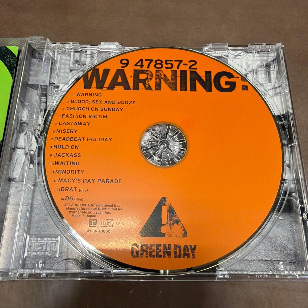 Green Day Warning Japan Press CD WPCR-10850 with OBI 2 Bonus Tracks