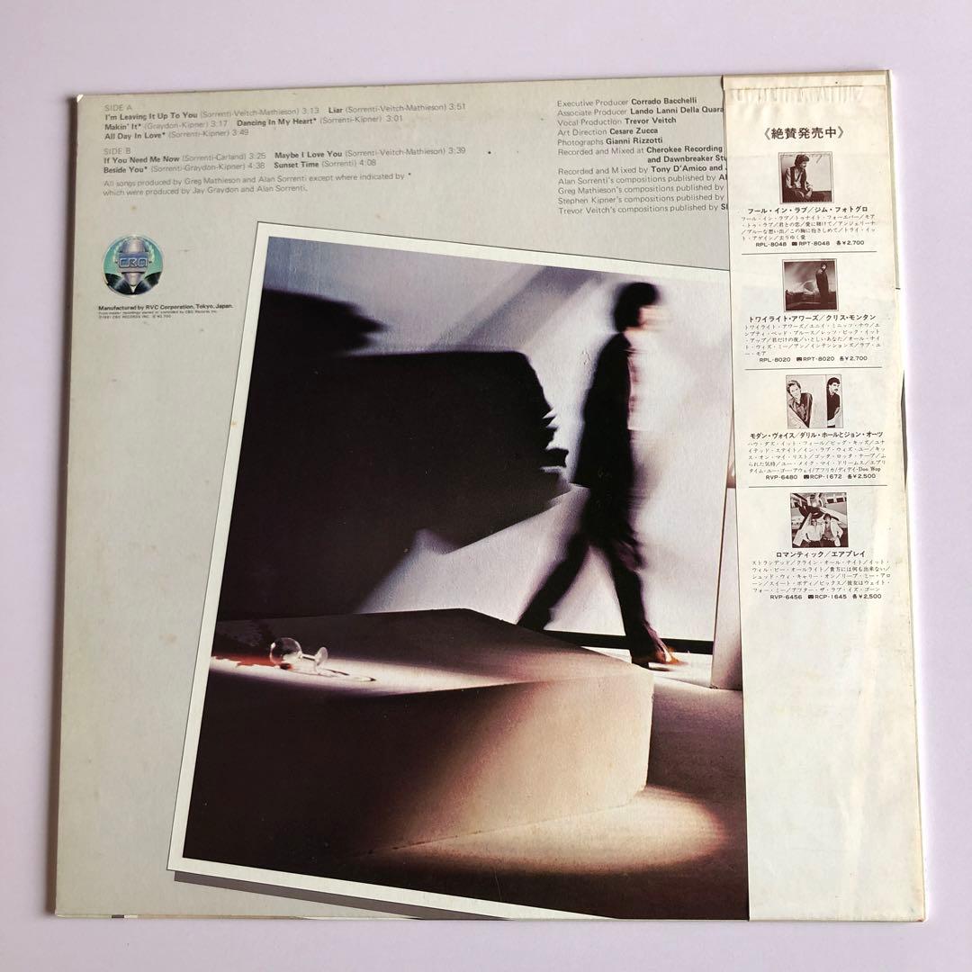 Alan Sorrenti - Sunset Time LP Japan 1981 RVC RPL-8075 AOR Synth Pop