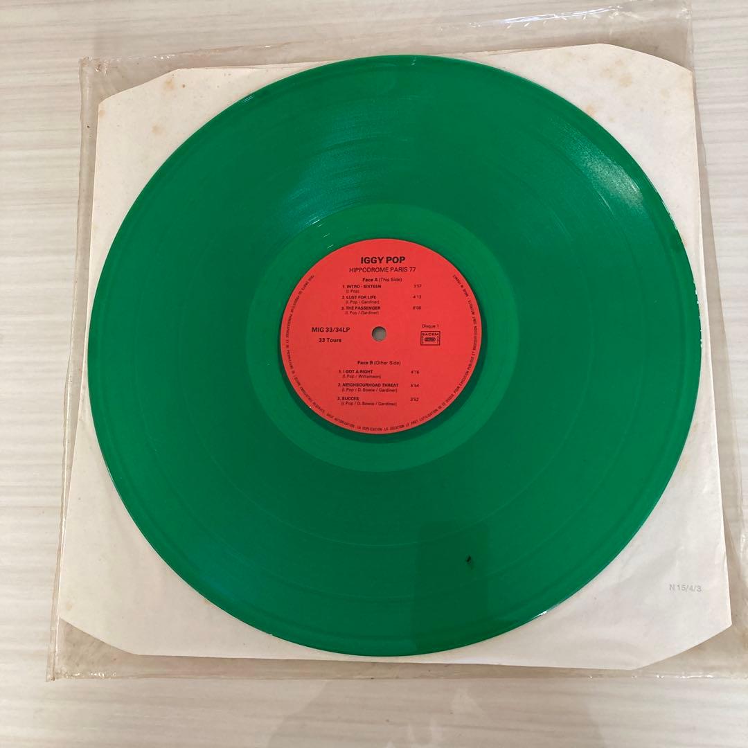 Iggy Pop - Hippodrome Paris 77 Vinyl 2LP Green Vinyl Live Rare Import