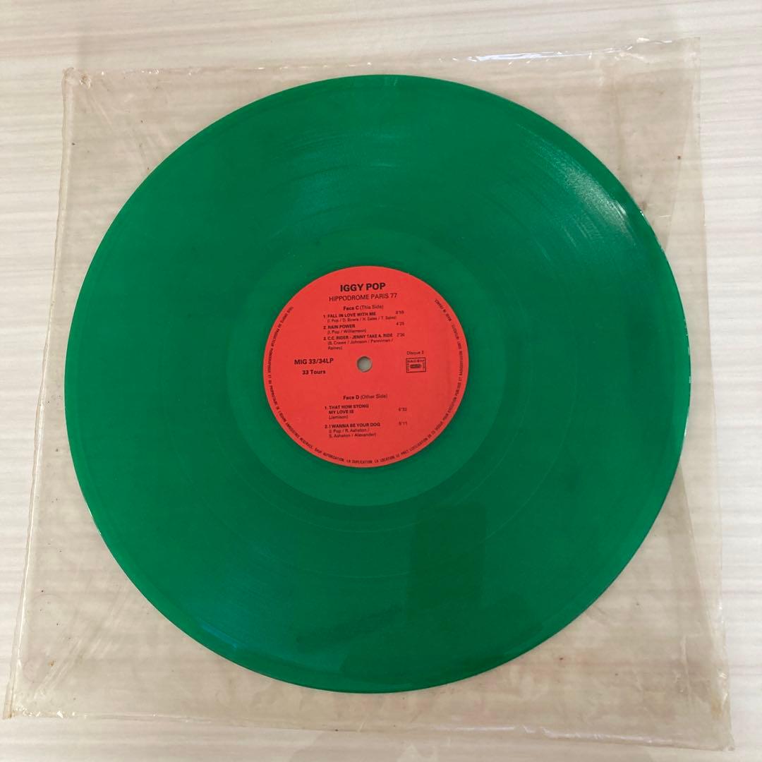 Iggy Pop - Hippodrome Paris 77 Vinyl 2LP Green Vinyl Live Rare Import