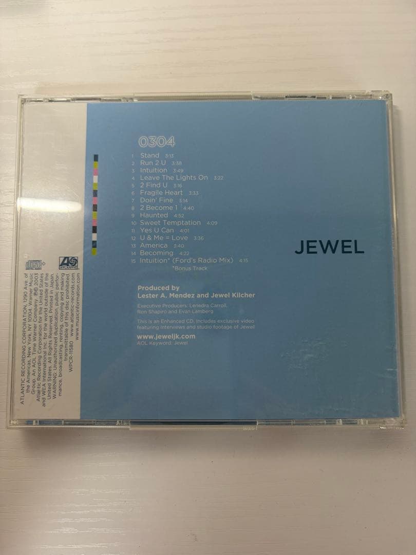 Jewel - 0304 Japan CD First Press with Bonus Message Card and Booklet