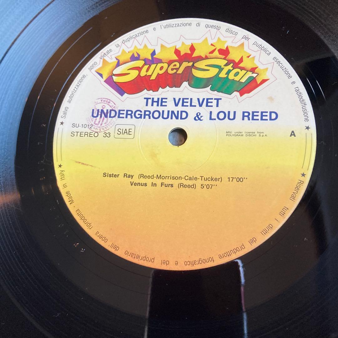 Lou Reed & The Velvet Underground Italy Pressing Vinyl LP 1975 Super Star Series