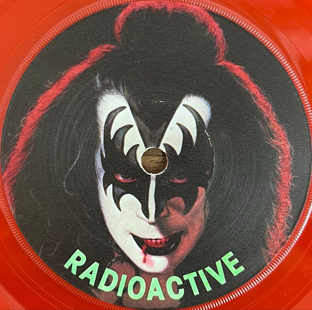 GENE SIMMONS Radioactive 7" Vinyl Single UK Red Color Disc KISS Hard Rock 1978
