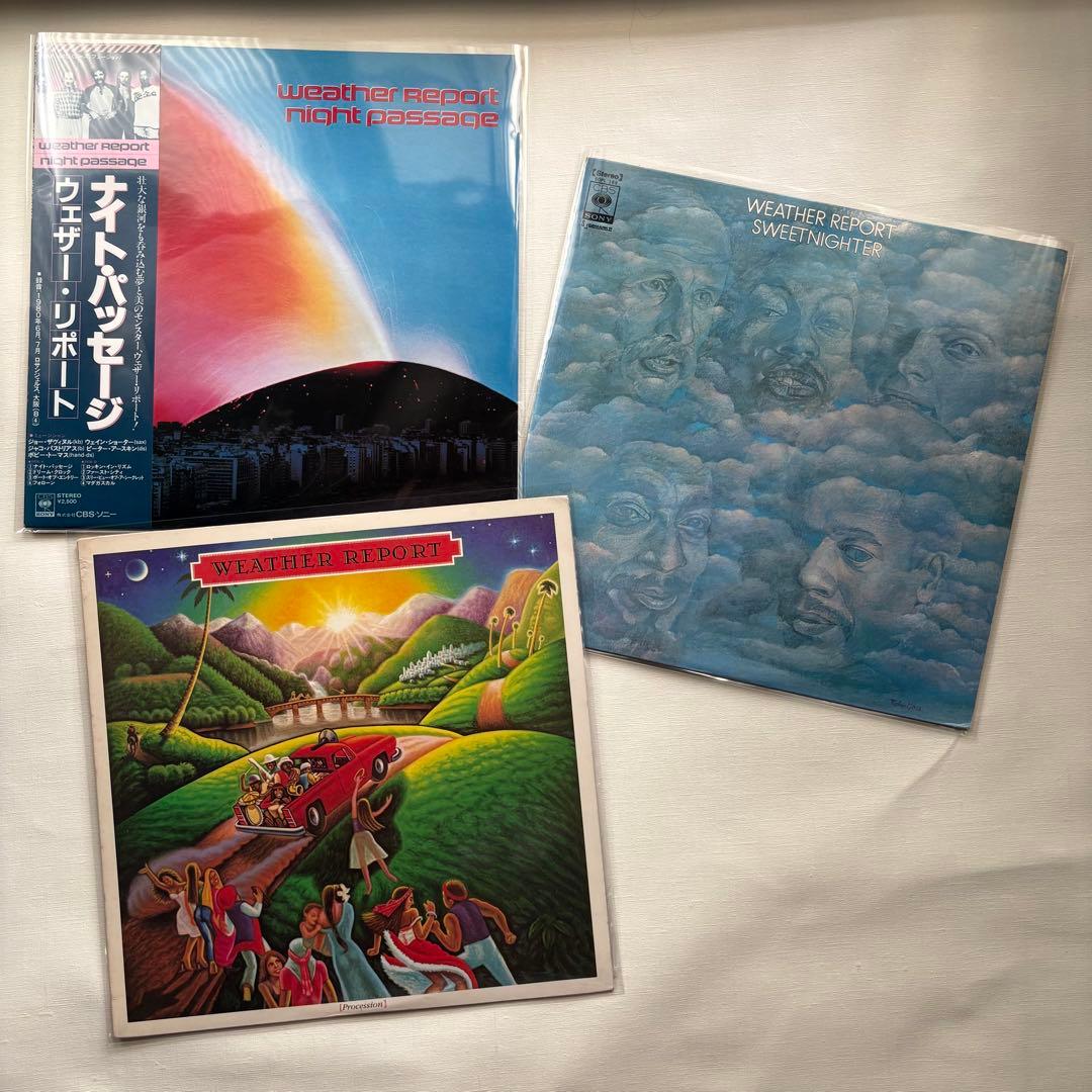 Weather Report 3x Vinyl LP Lot - Night Passage, Sweetnighter, Procession Japan