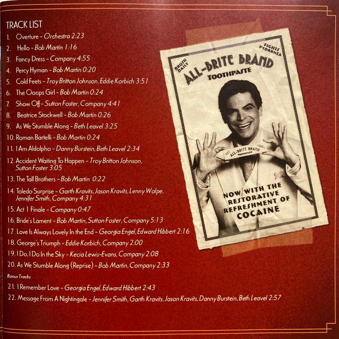 The Drowsy Chaperone Original Broadway Cast Recording CD, Japan Import
