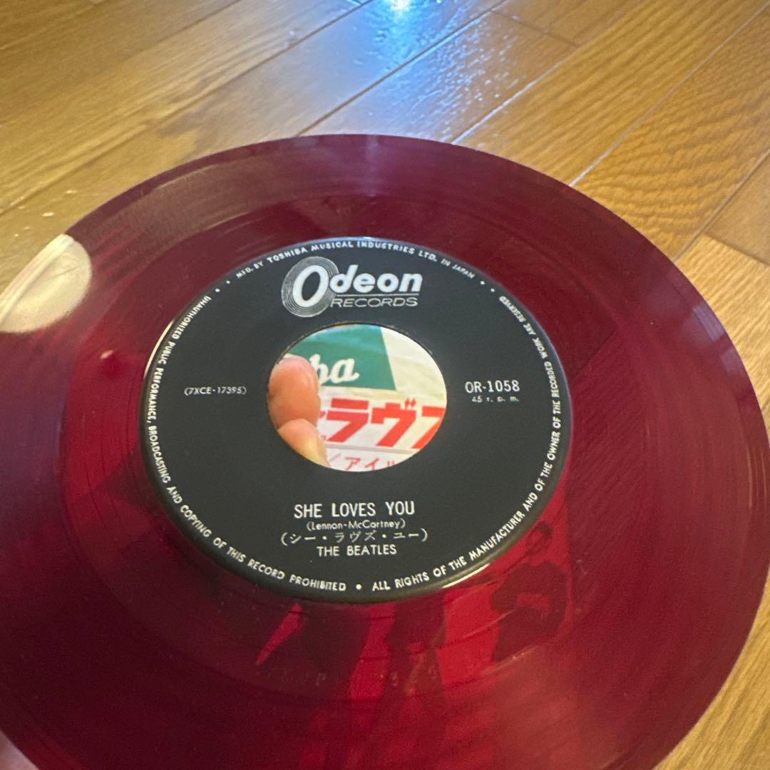 The Beatles She Loves You 7-inch Red Vinyl Single Japan Odeon OR-1058
