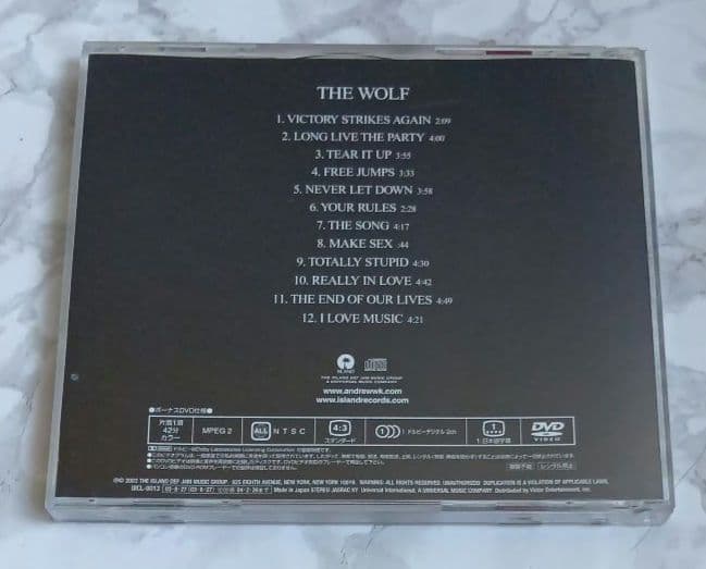 Andrew W.K. The Wolf Japan Press CD+DVD Limited Edition with OBI 2003