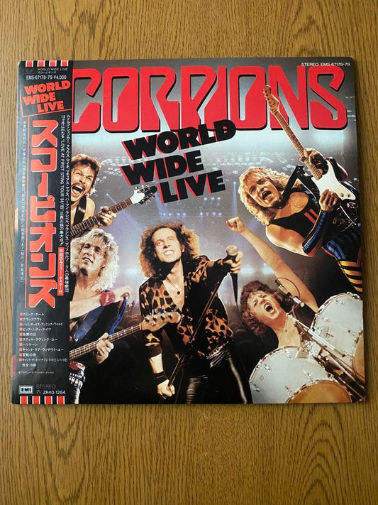 SCORPIONS World Wide Live 2LP Japan 1985 EMS-6178-79 Obi Gatefold Hard Rock