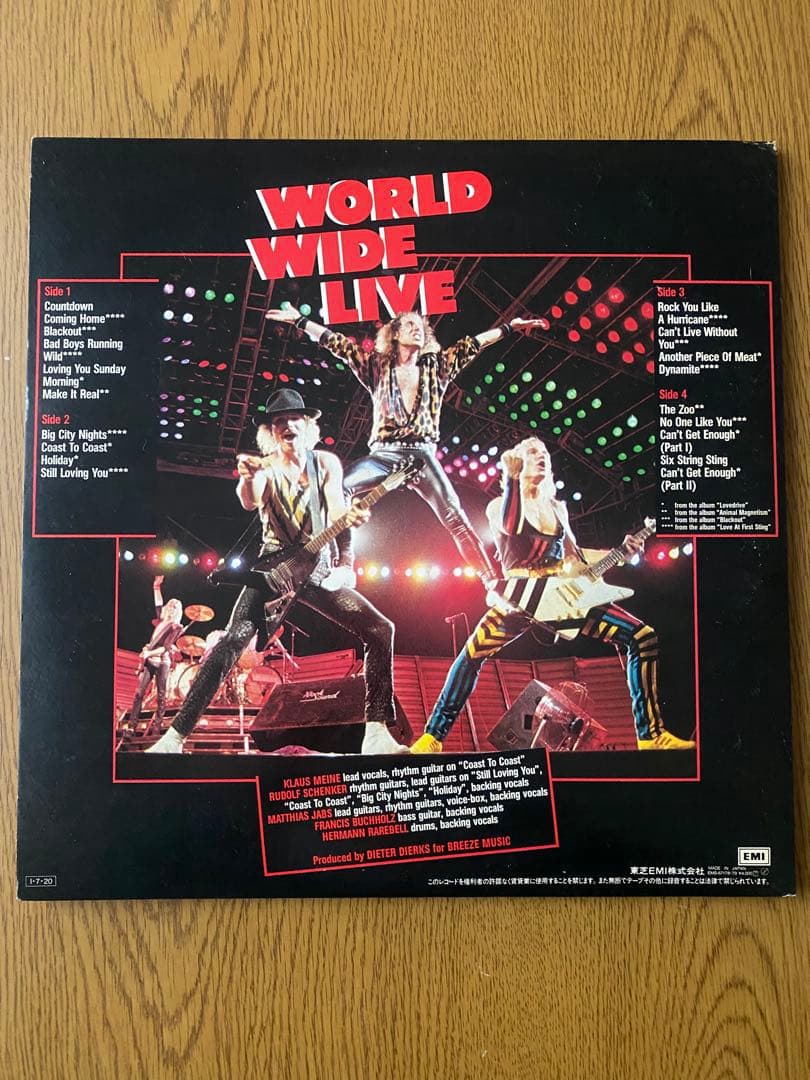 SCORPIONS World Wide Live 2LP Japan 1985 EMS-6178-79 Obi Gatefold Hard Rock