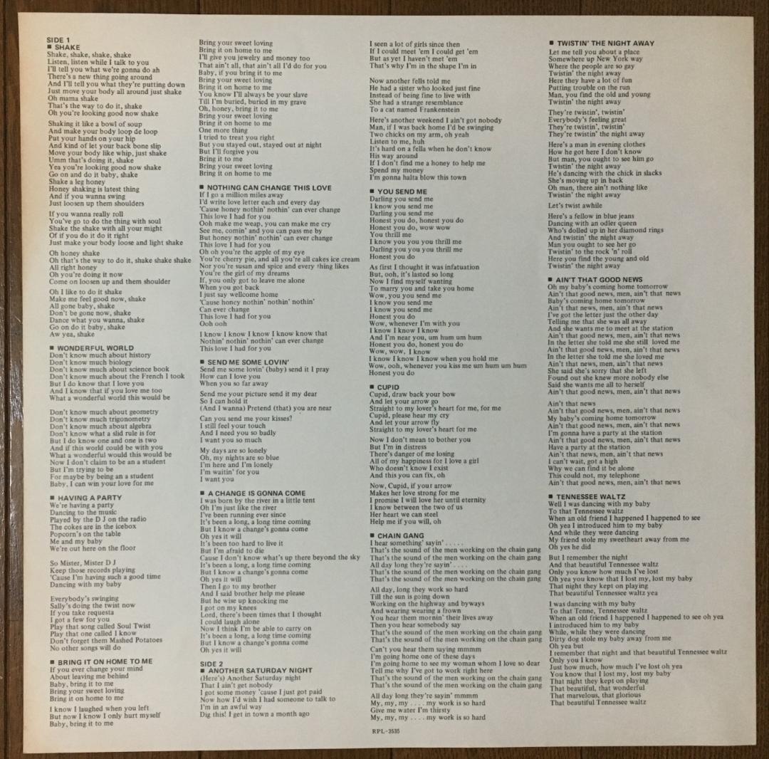 Sam Cooke - Best LP Vinyl Record 1982 Japan Compilation Soul Classic