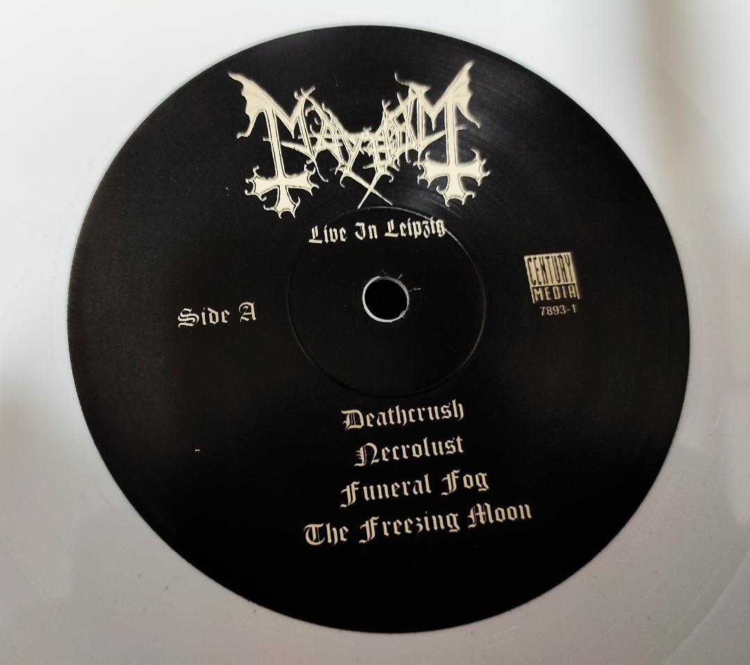 Mayhem Live in Leipzig White Vinyl LP Limited Edition Reissue 2009 Century Media