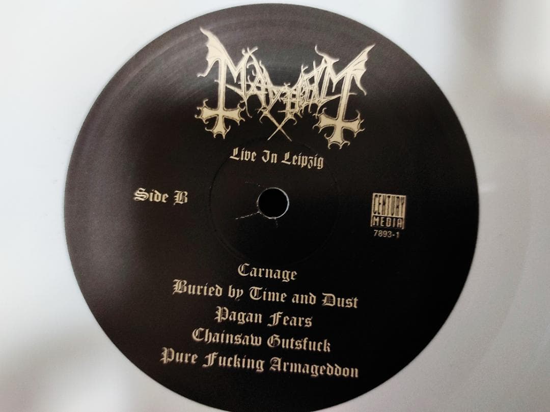 Mayhem Live in Leipzig White Vinyl LP Limited Edition Reissue 2009 Century Media