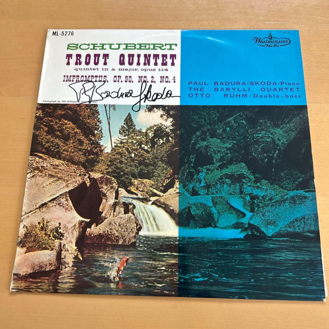 Schubert Trout Quintet Paul Badura-Skoda SIGNED LP Westminster Japan ML-5276
