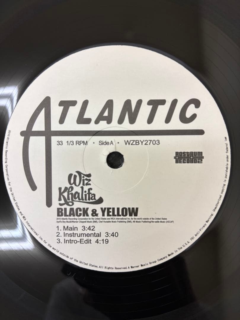Wiz Khalifa - Black & Yellow 12" Vinyl Record Original US Pressing Hip Hop