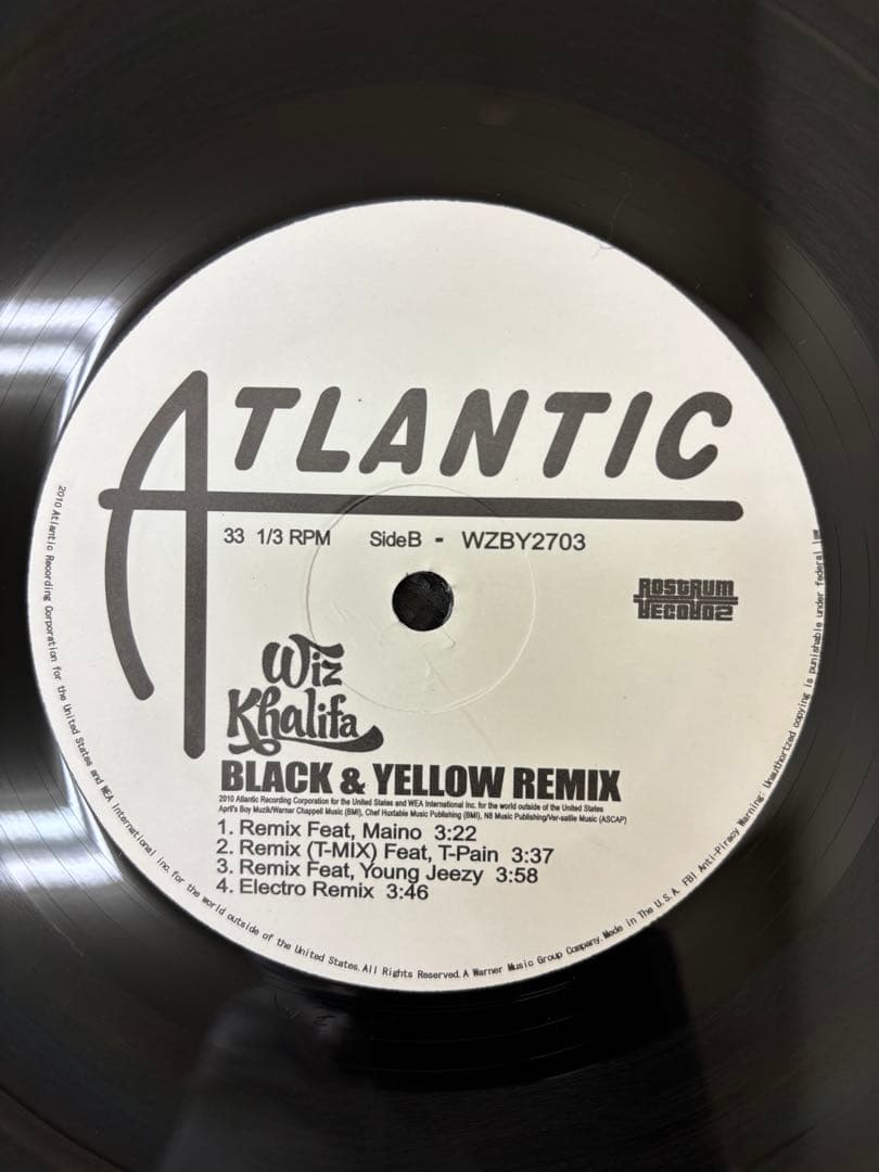 Wiz Khalifa - Black & Yellow 12" Vinyl Record Original US Pressing Hip Hop