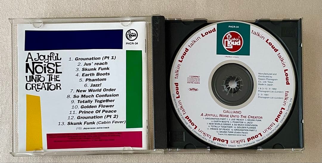 Galliano - A Joyful Noise Unto The Creator CD Japan Press PHCR-34 1992 Acid Jazz