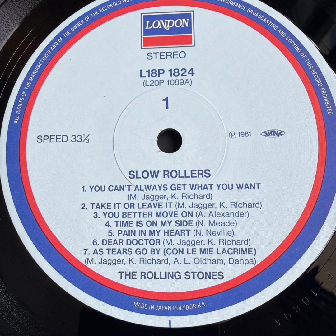 The Rolling Stones - Slow Rollers Vinyl LP Japan 1988 Pressing L18P-1824