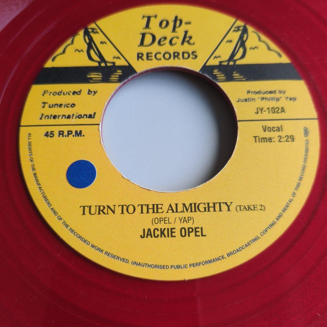 Jackie Opel - Turn To The Almighty / Johnny Moore - Red Is Danger 7" Vinyl Recor