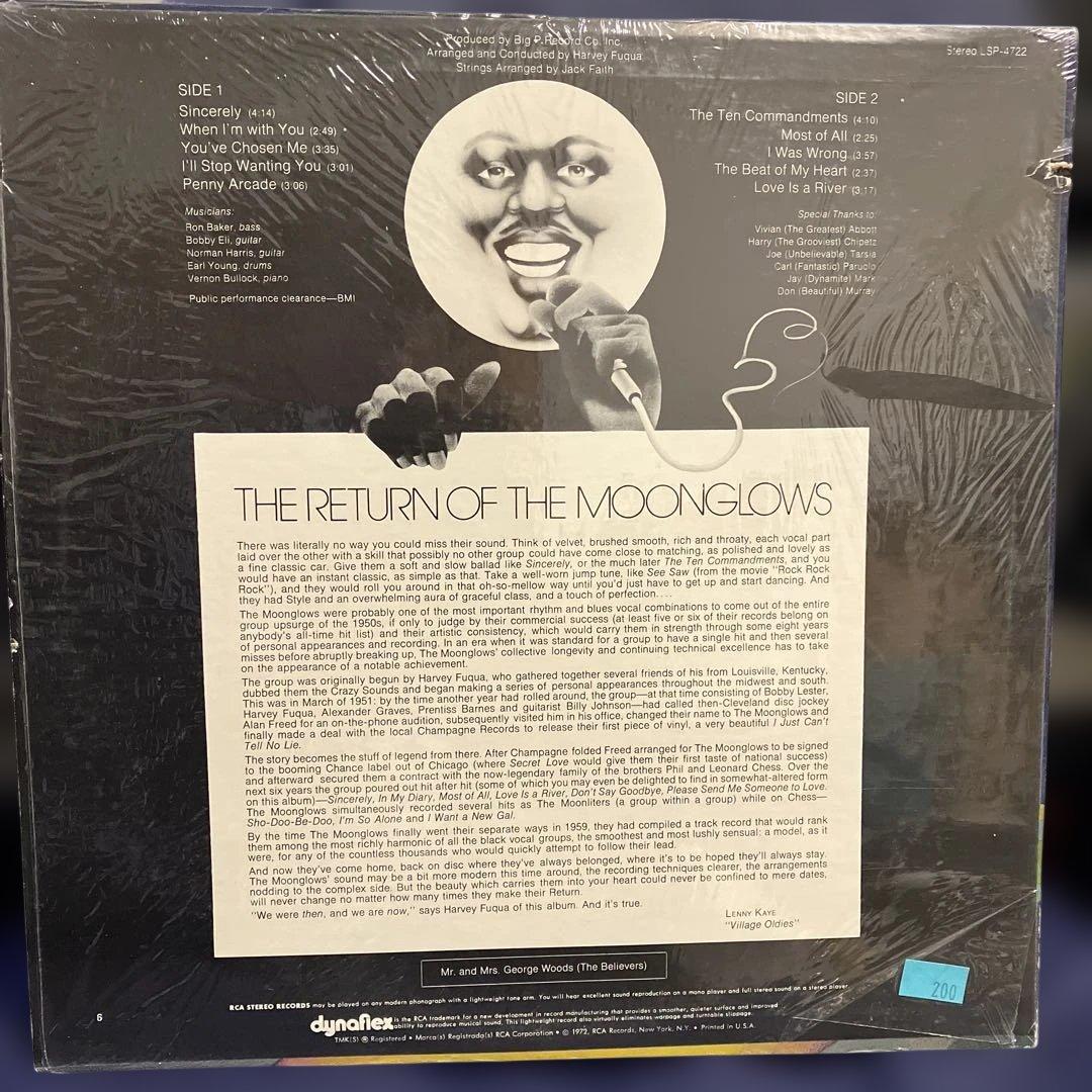 The Moonglows - The Return Of The Moonglows LP Vinyl RCA Victor 1972 Soul
