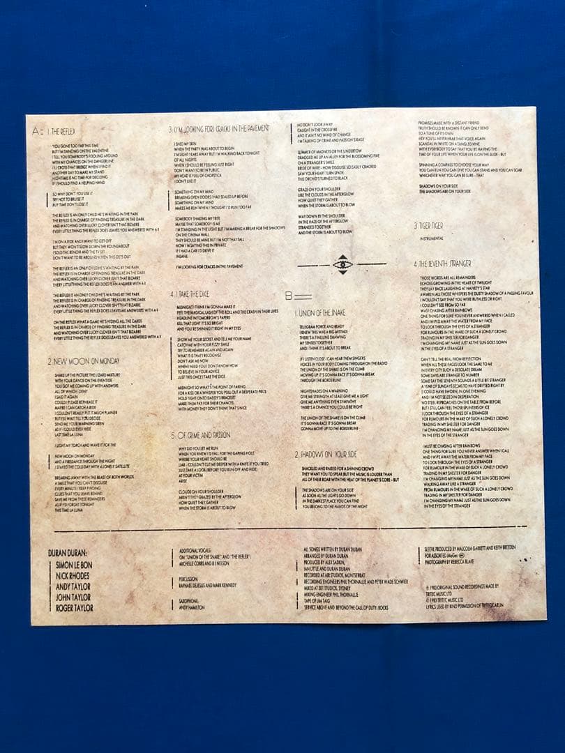 Duran Duran - Seven And The Ragged Tiger LP 1983 Japan EMI EMS-91072 With Obi
