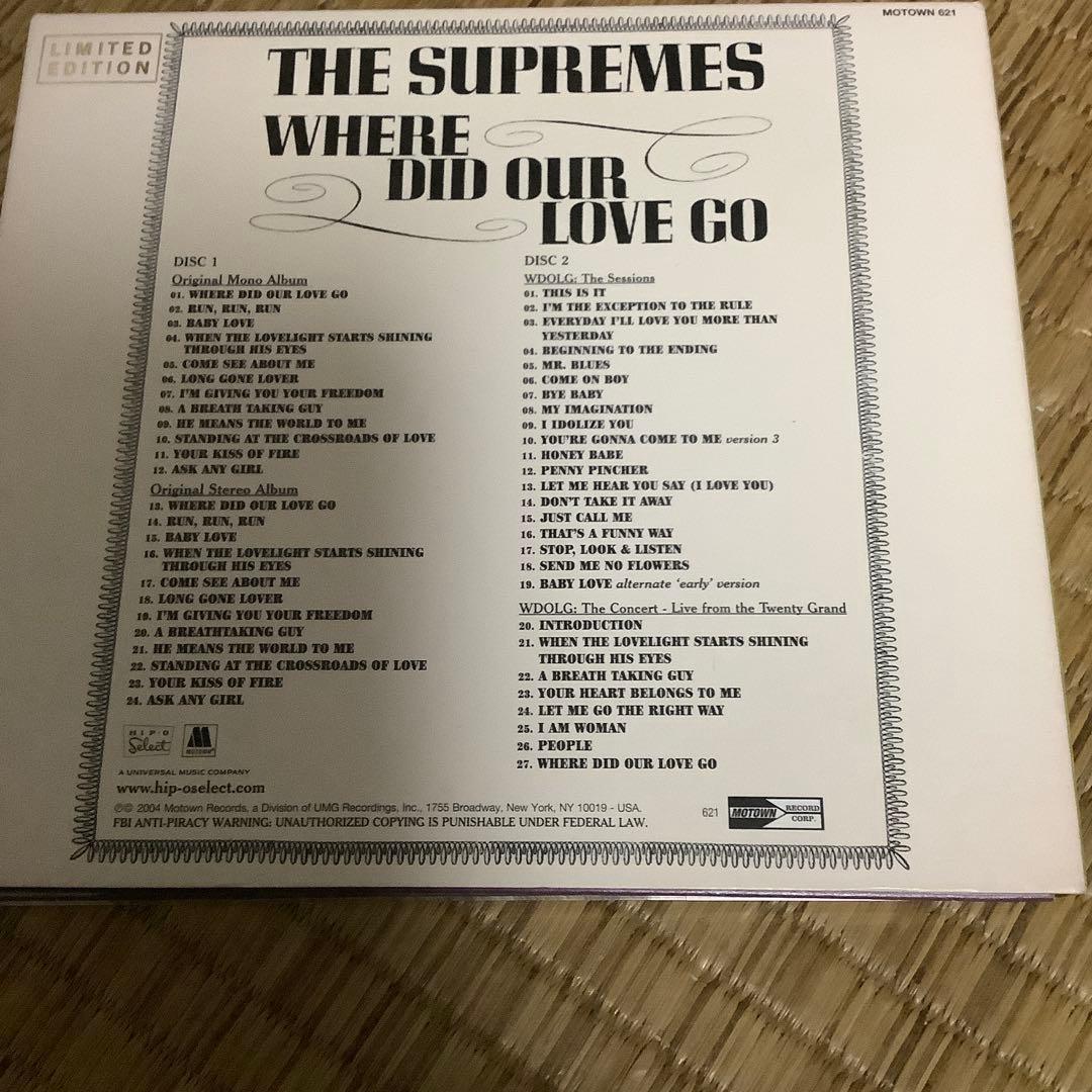 Supremes 40th Anniversary "Where Did Our Love Go" Import CD, Used, Excellent | Japansoundstore