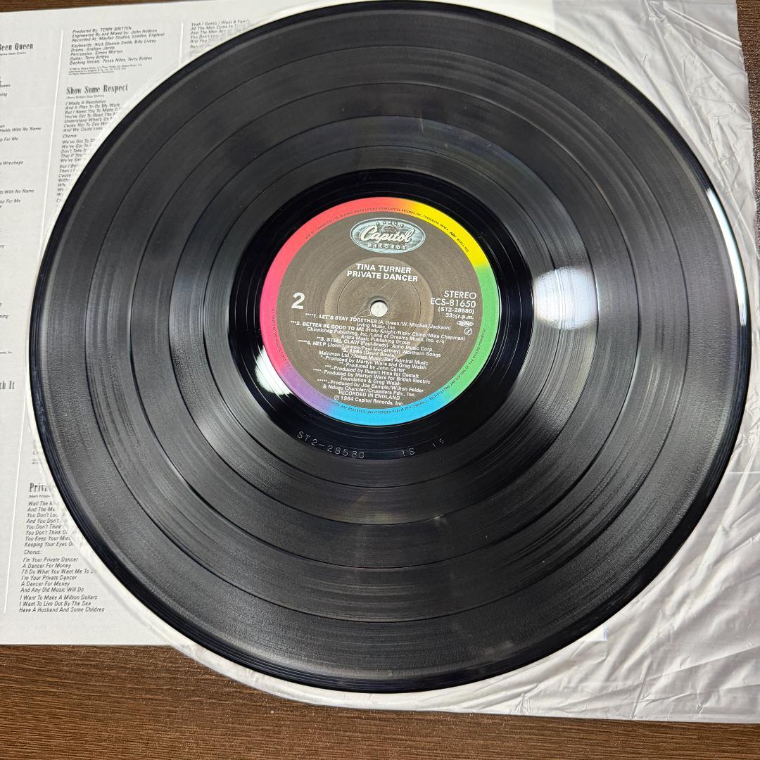 Tina Turner - Private Dancer LP 1984 Japan Pressing with Obi & Insert