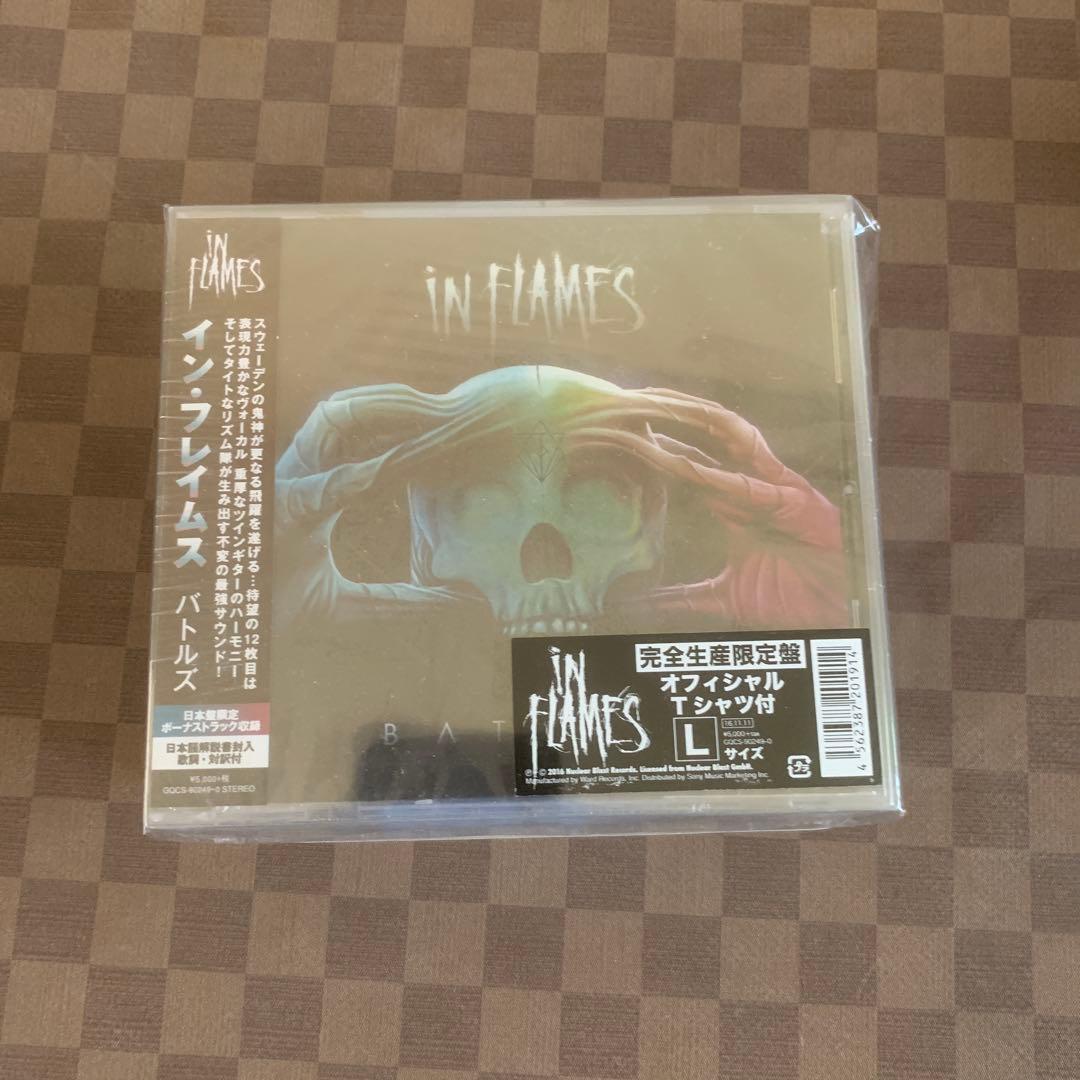 In Flames - Battles Japan Limited Edition CD with Official T-Shirt (Size L) OBI