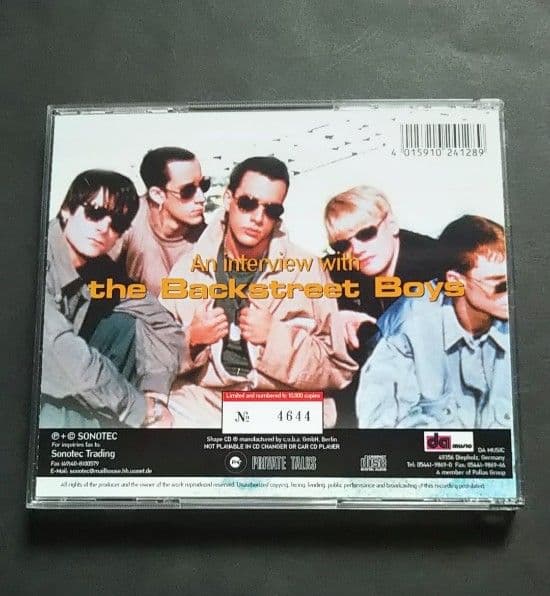 Backstreet Boys An Interview with the Backstreet Boys Shaped CD Limited Edition