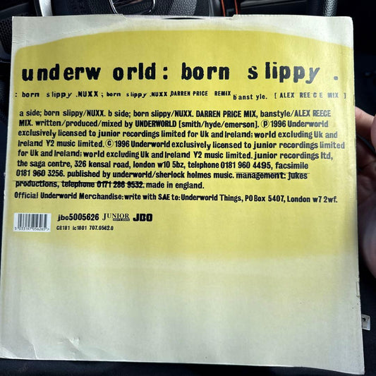 Underworld - Born Slippy.NUXX 12" Vinyl Record 1996 UK Pressing Electronic