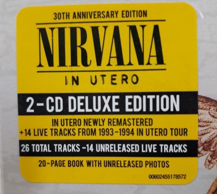 Nirvana In Utero 30th Anniversary 2CD  Sealed Limited Edition | Japansoundstore