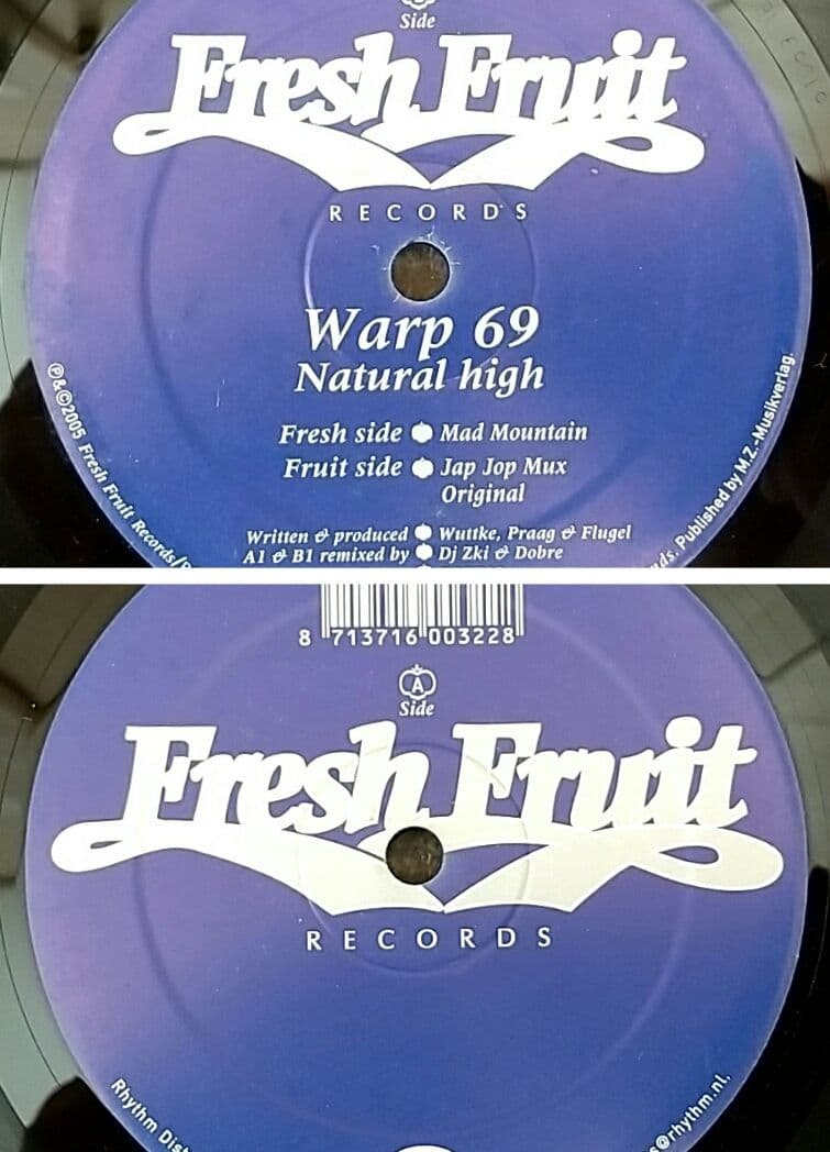 Warp 69 Natural High 12" Vinyl 2005 Fresh Fruit Records House Techno Club Music