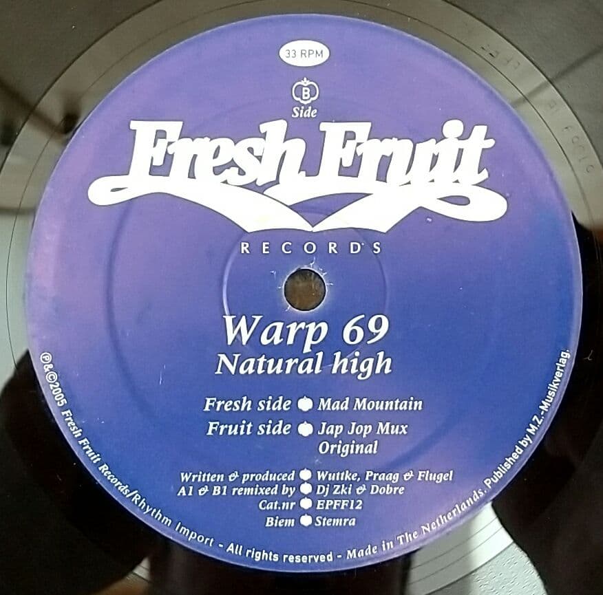 Warp 69 Natural High 12" Vinyl 2005 Fresh Fruit Records House Techno Club Music