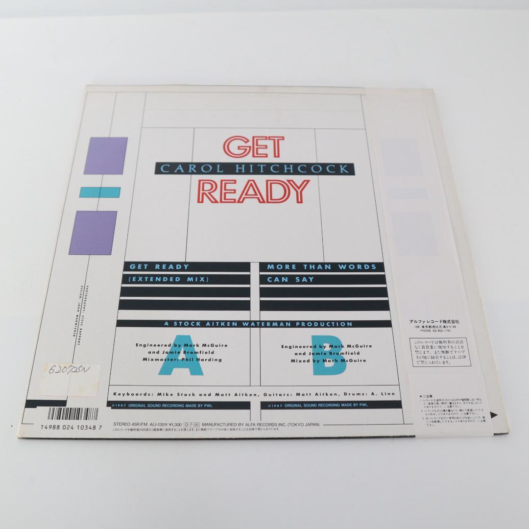 Carol Hitchcock - Get Ready 12" Vinyl Record Japan PWL Stock Aitken Waterman